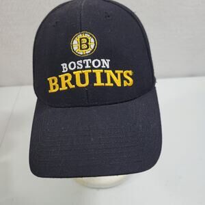 NHL Boston Bruins Black Adjustable Snapback Cap Twins Enterprise 11025-1034